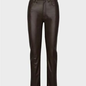 7 For All Mankind Straight Leg Faux Leather Pants. NWT.